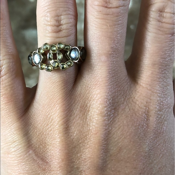 Chanel multicolored gold tone embellished ring - Picture 6 of 8